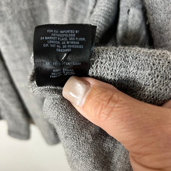 Knitted & Knotted by Anthropologie Wool Blend Messina Cardigan Women's XS Gray - Picture 6 of 8